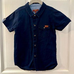 Childs sz 7 chambray short-sleeved button down shirt